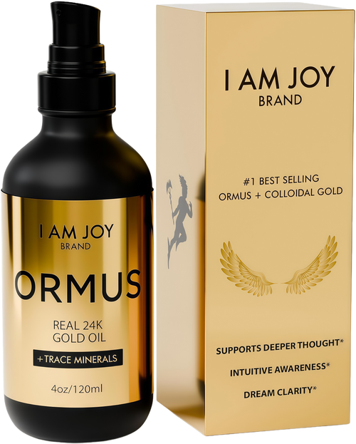 I Am Joy Co. Ormus Gold Oil Monoatomic | Supports Deeper Thought, Intuitive Awareness & Dream Clarity | Rich with Minerals, Platinum, Iridium | Non-Chemical Extraction | 4oz